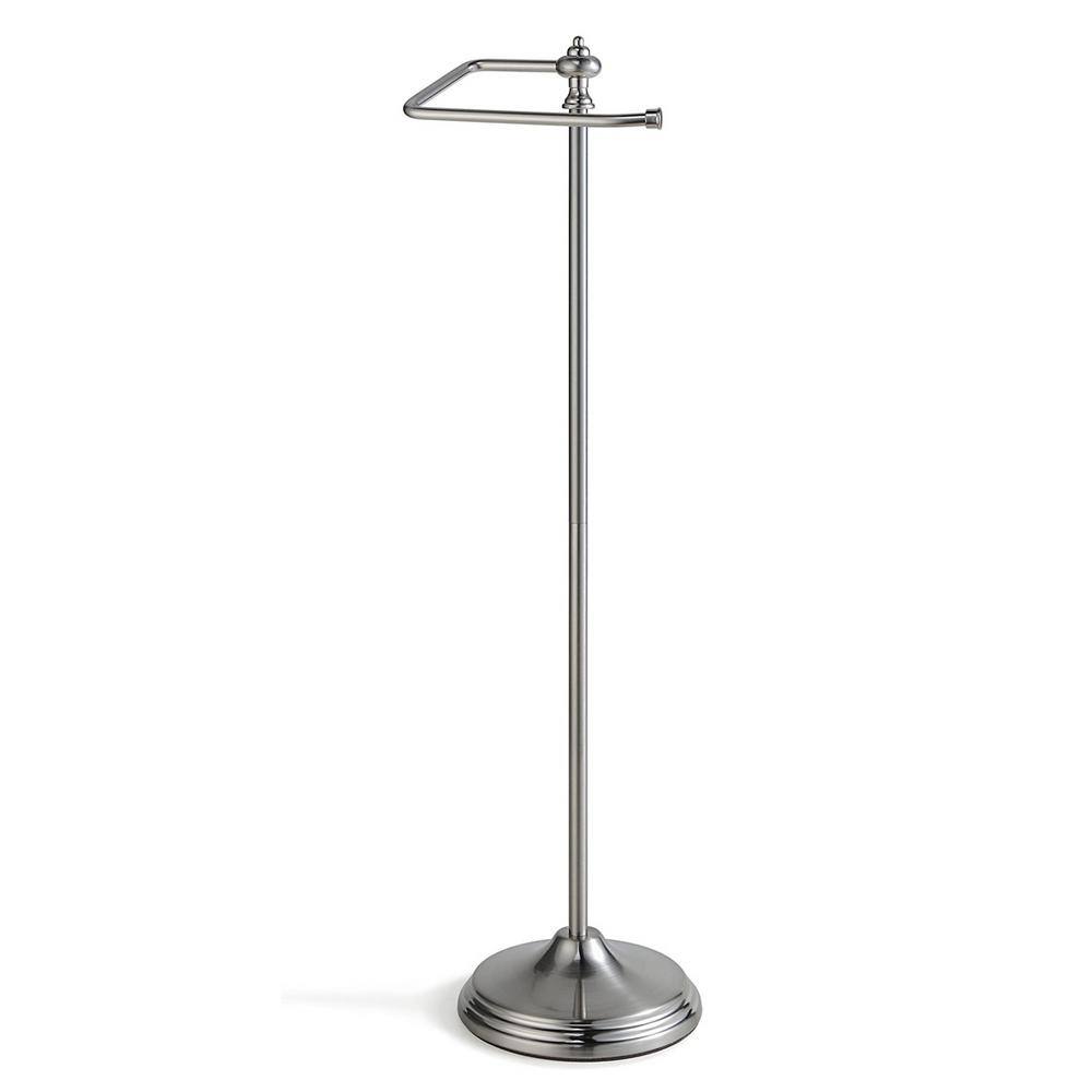 Freestanding No Post Toilet Paper Holder Roll Storage Dispenser With Raised
