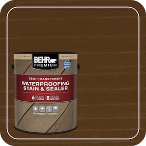 1 gal. #ST-103 Coffee Semi-Transparent Waterproofing Exterior Wood Stain and Sealer