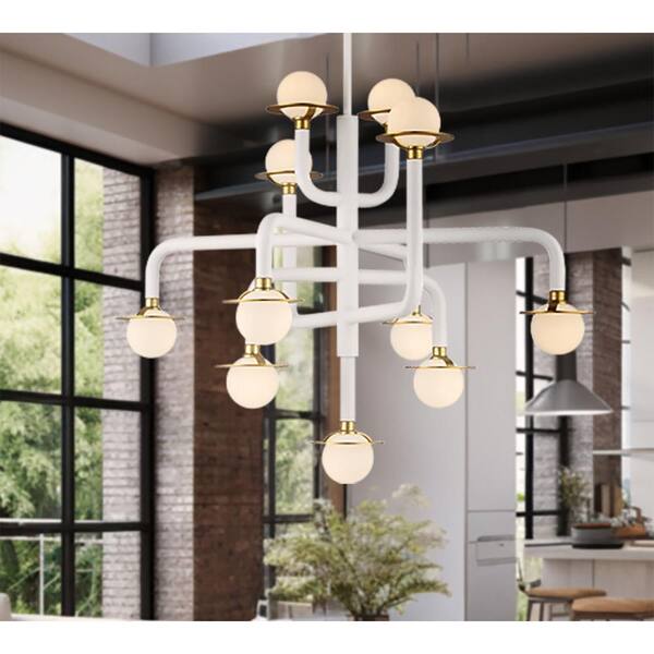 ホワイトファントム✨ キャルコパライト（黄銅鉱）入り　クリスタル　レインボー George Kovacs Tubular 100-Watt Equivalence Integrated LED Matte
