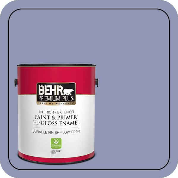 BEHR PREMIUM PLUS 1 gal. #S540-4 Vintage Ribbon Hi-Gloss Enamel Interior/Exterior Paint & Primer