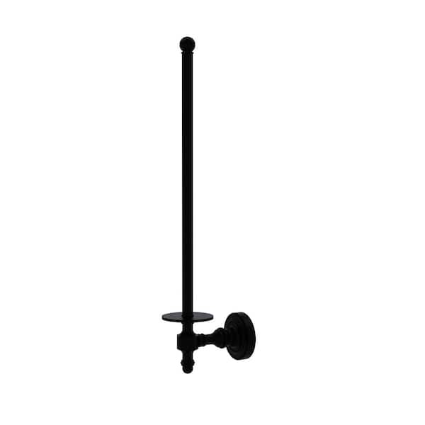 Allied Brass Retro Dot Collection Wall Mounted Paper Towel Holder in Matte Black