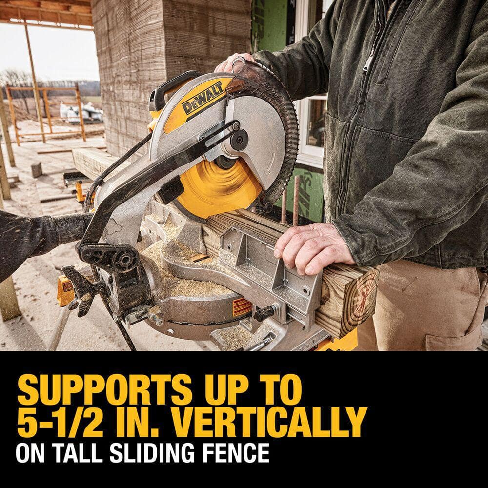 DEWALT 15 Amp Corded 12 in. Single Bevel Compound Miter Saw DWS715
