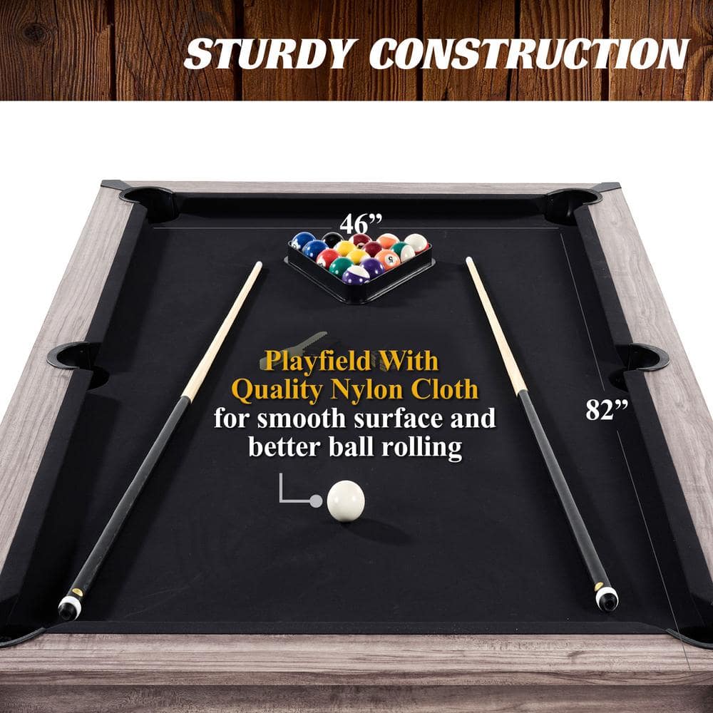 Monterey 7' Brown 3-in-1 Pool, Ping Pong, and Dining Table