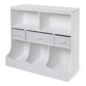 Badger Basket 37 in. H x 36.5 in. W x 15.75 in. D White MDF 11-Cube  Organizer 98870 - The Home Depot