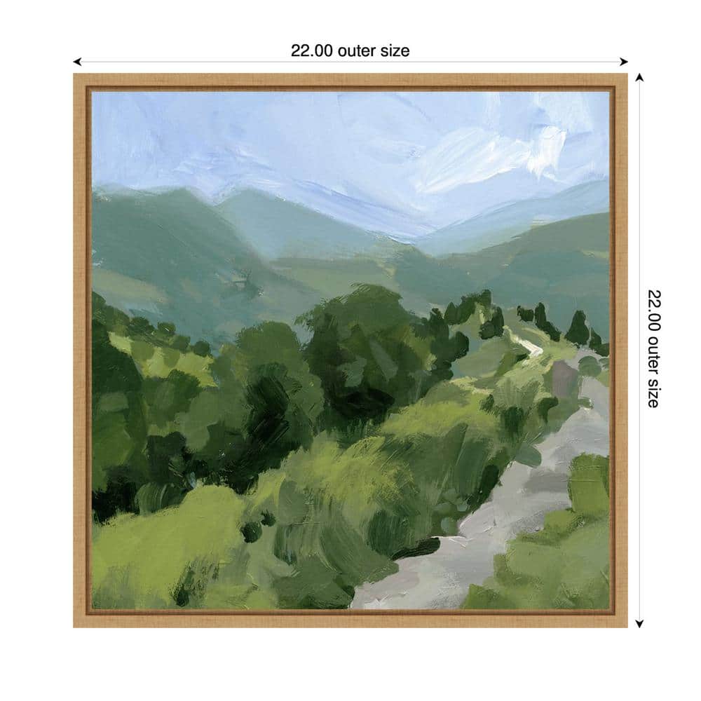 Tree-lined Path I Scenic Landscape Canvas Art with Maple Frame