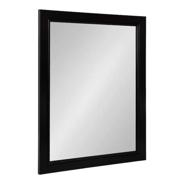Monetta Black 21 in. W x 27 in. H Rectangle Plastic Wall Mirror