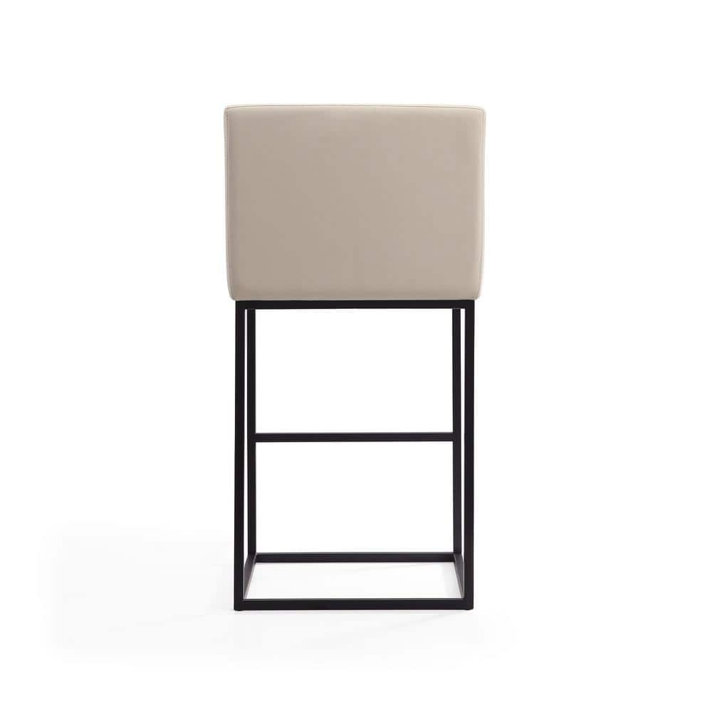 Manhattan Ambassador Cream Leather 42'' Modern Barstool