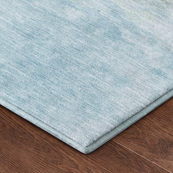 Mayfield Premium Machine Washable Abstract AMF2443 Sky 9 ft. x 12 ft. Area Rug
