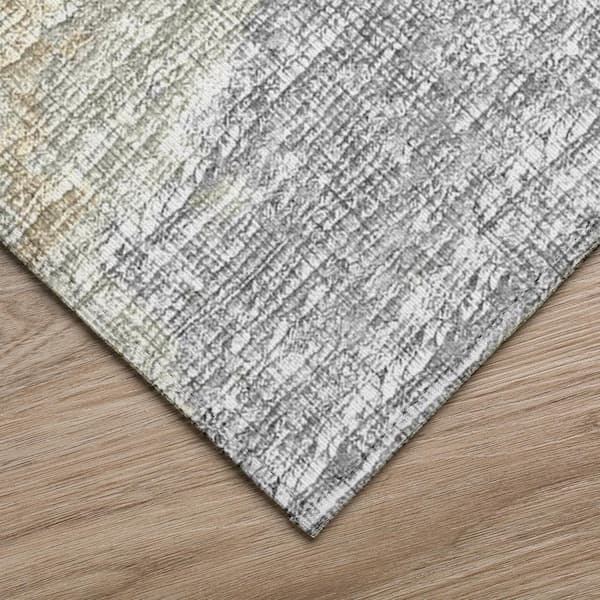 Accord Beige 3 ft. x 5 ft. Abstract Indoor/Outdoor Washable Area Rug