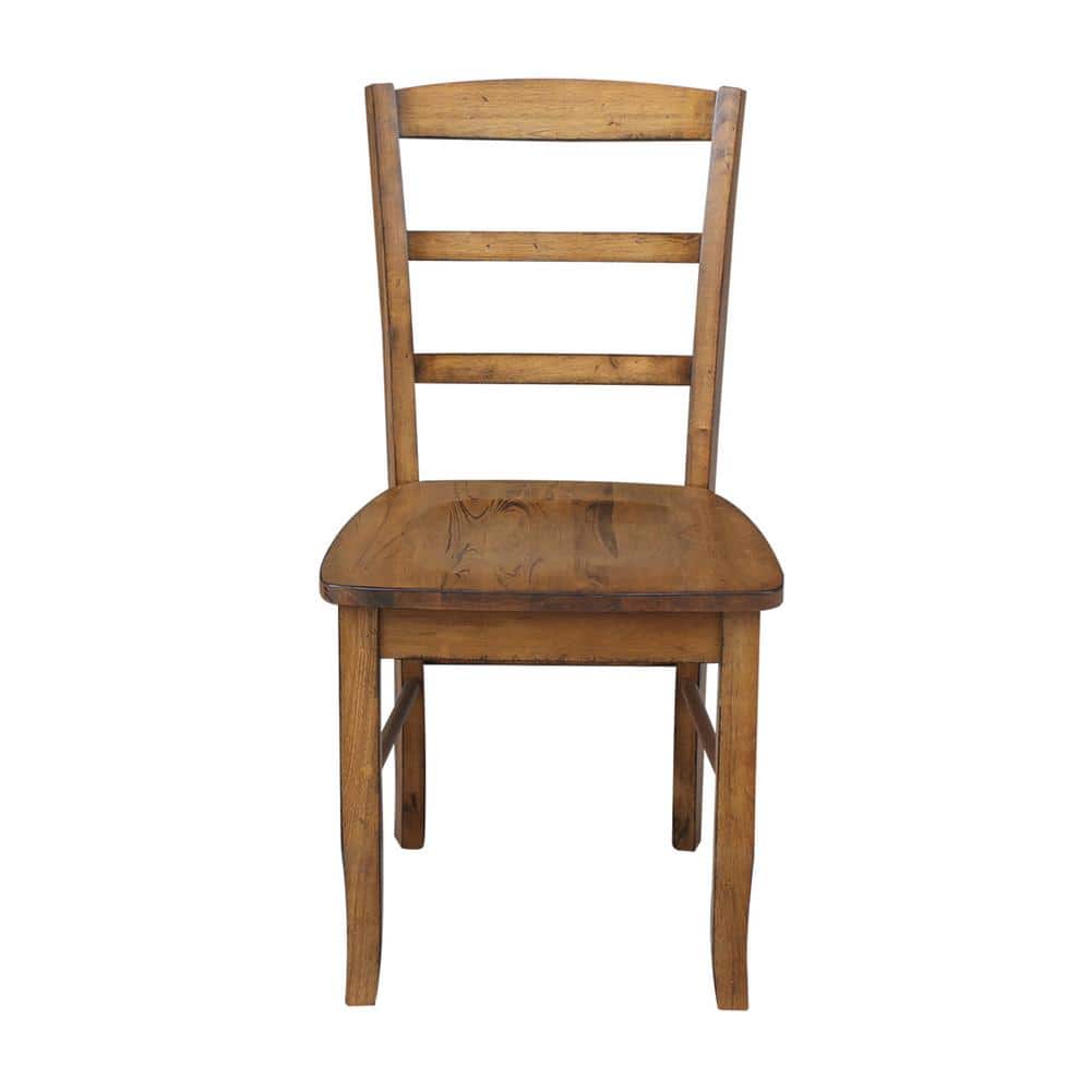 Pecan Solid Para Wood High Ladderback Side Chair Set of 2