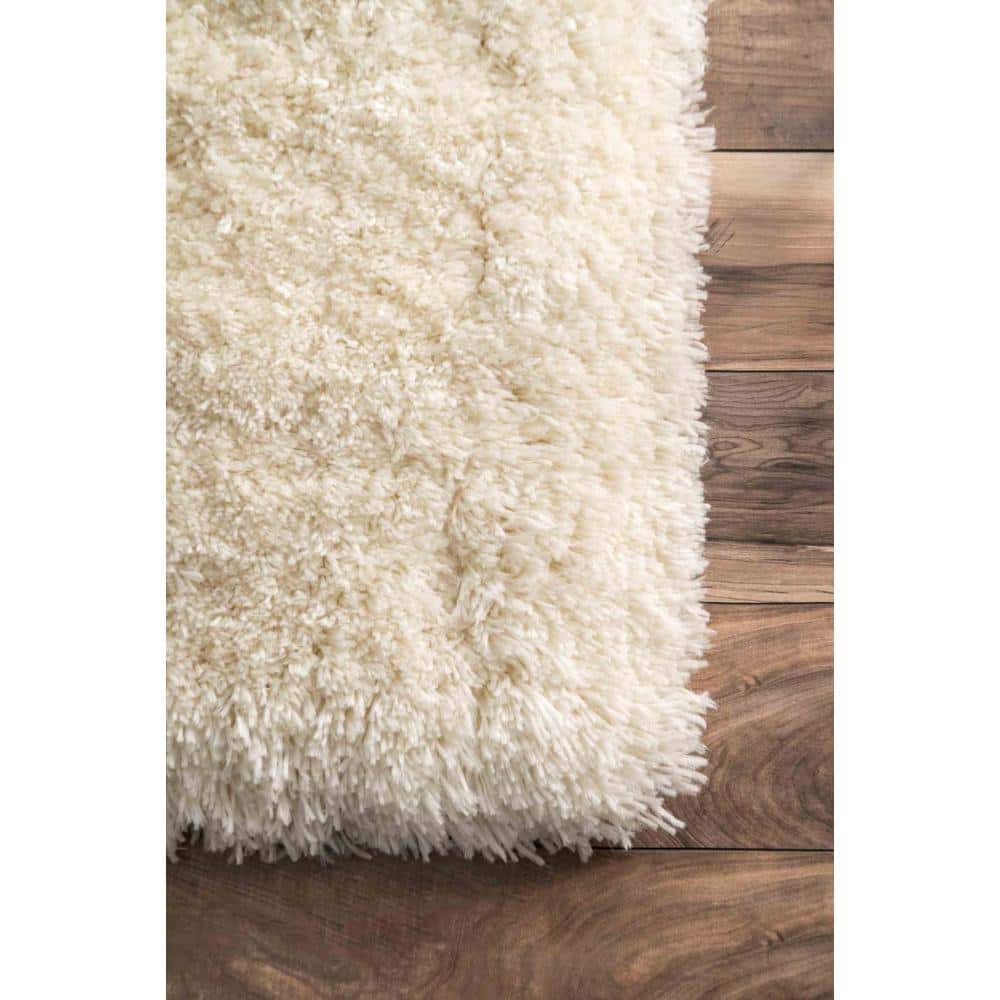 Ivory Bliss Tufted Handmade Shag Rug 4' x 6'