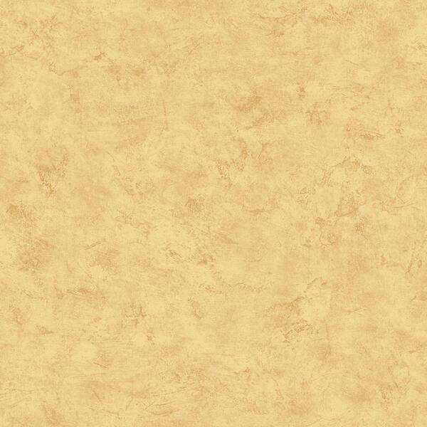 The Wallpaper Company 56 sq. ft. Yellow Faux Plaster Wallpaper