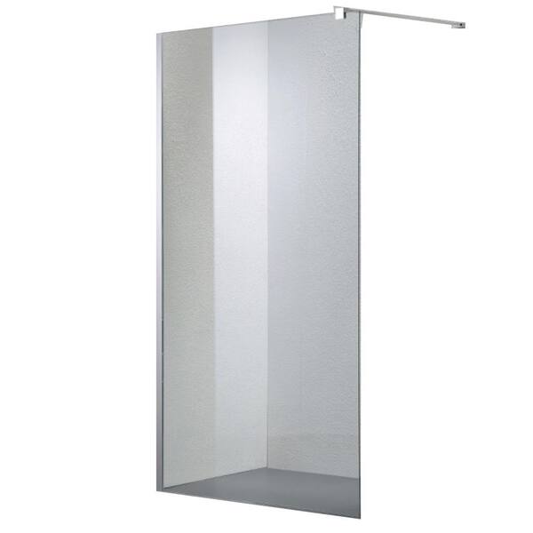 DecoGlass 36 in. x 78 in. Semi-Frameless Fixed Shower Door Panel without Handle