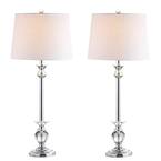 Elizabeth 33 in. Clear/Chrome Crystal/Metal Table Lamp (Set of 2)