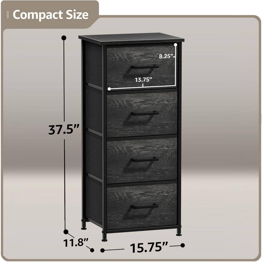 Black Vertical Nursery Dresser with Soft Close Drawers