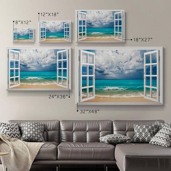 Wexford Home Leeward 40 in. x 60 in. White Stretched Canvas Wall