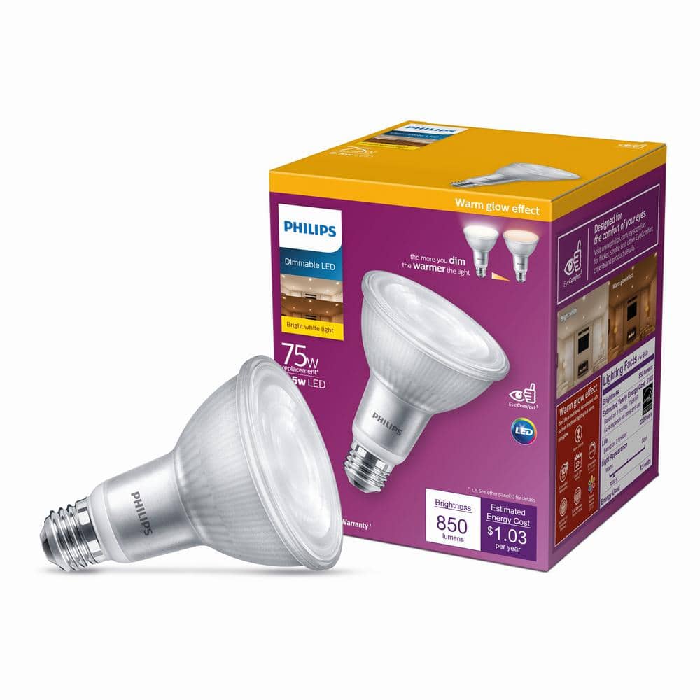 Philips 75-Watt Equivalent PAR30L Reflector Dimmable LED Flood