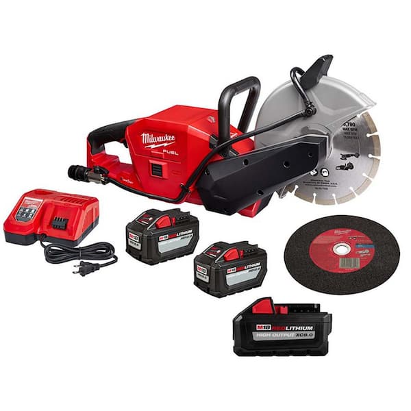 Milwaukee M18 FUEL ONE-KEY 18V Lithium-Ion Brushless Cordless 9 in. Cut Off Saw Kit w/8.0 ah Battery