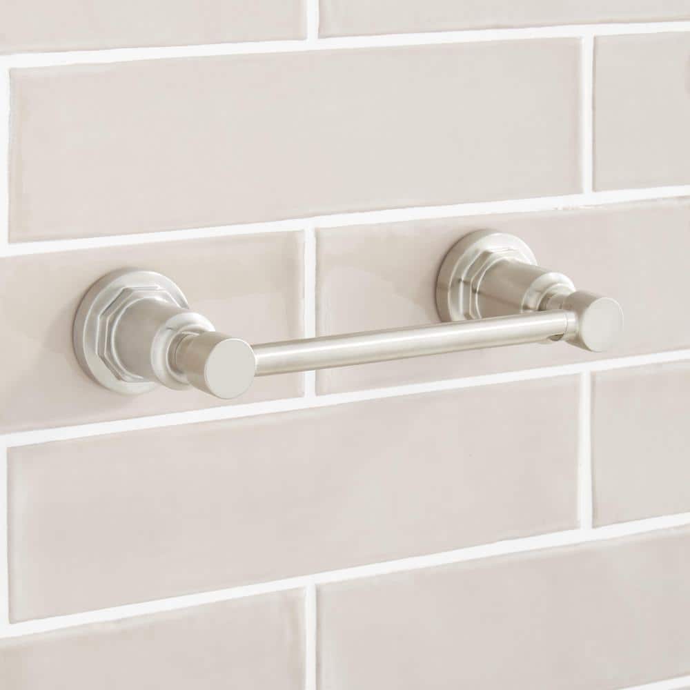 Brushed Nickel Modern Wall Mounted Toilet Paper Holder