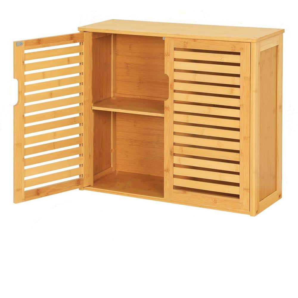 23.2 in. W x 8.3 in. D Natural Decorative Wall Shelf, Wall Cabinet Bathroom