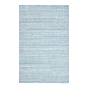 Halsey Contemporary Solid Light Blue 5 ft. x 8 ft. Hand Loomed Area Rug