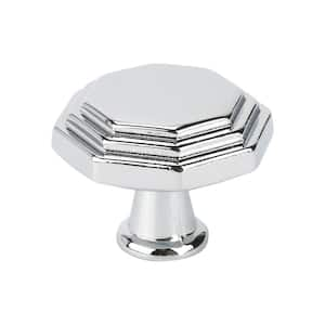 Italian Designs Collection 1 in. Chrome Octagon Cabinet Knob