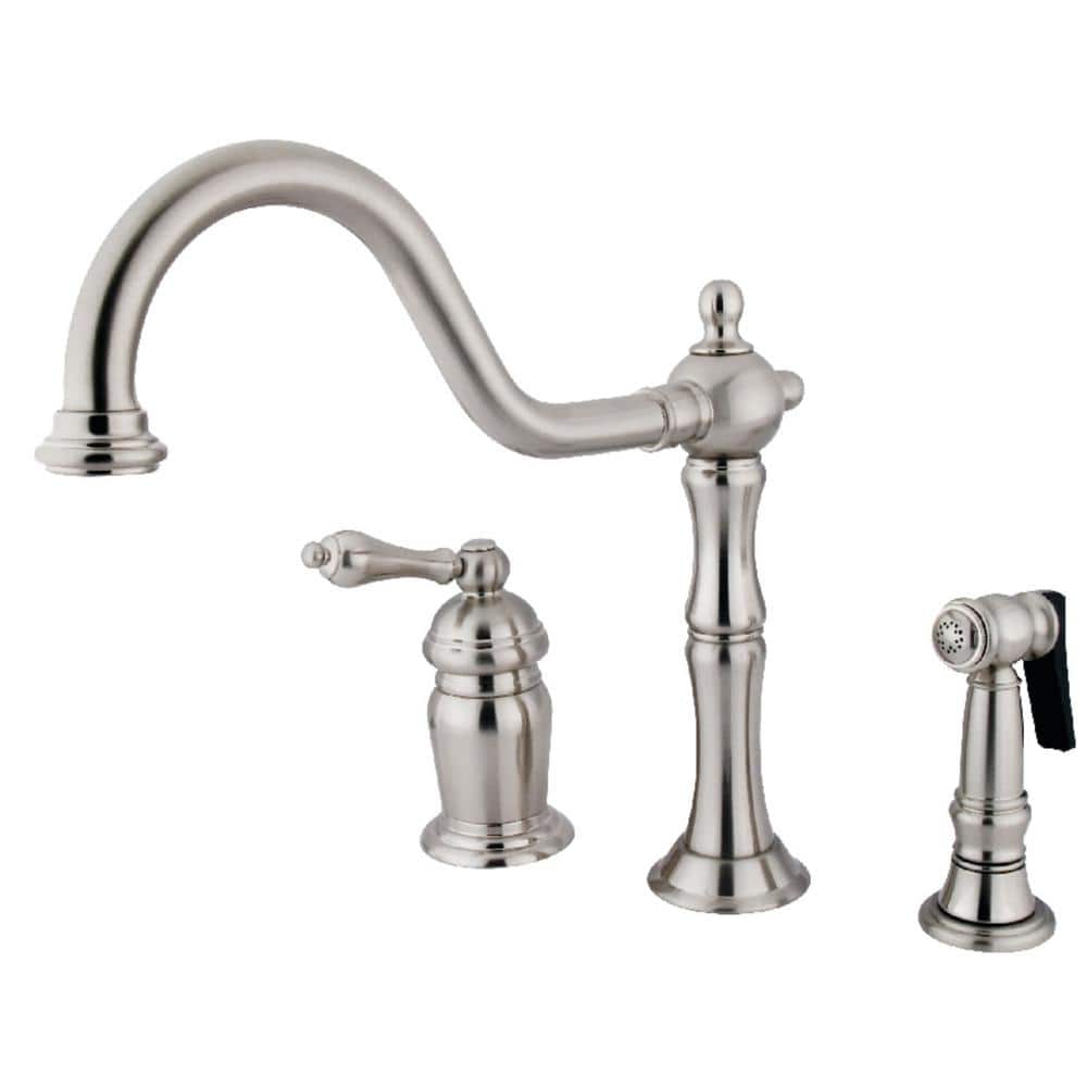 Heritage Single-Handle Standard Kitchen Faucet with Side Sprayer in Brushed Nickel price history on PriceWatchPro