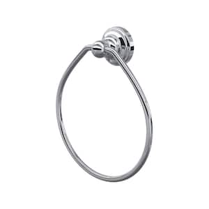 Edwardian Wall Mounted Towel Ring in Polished Chrome