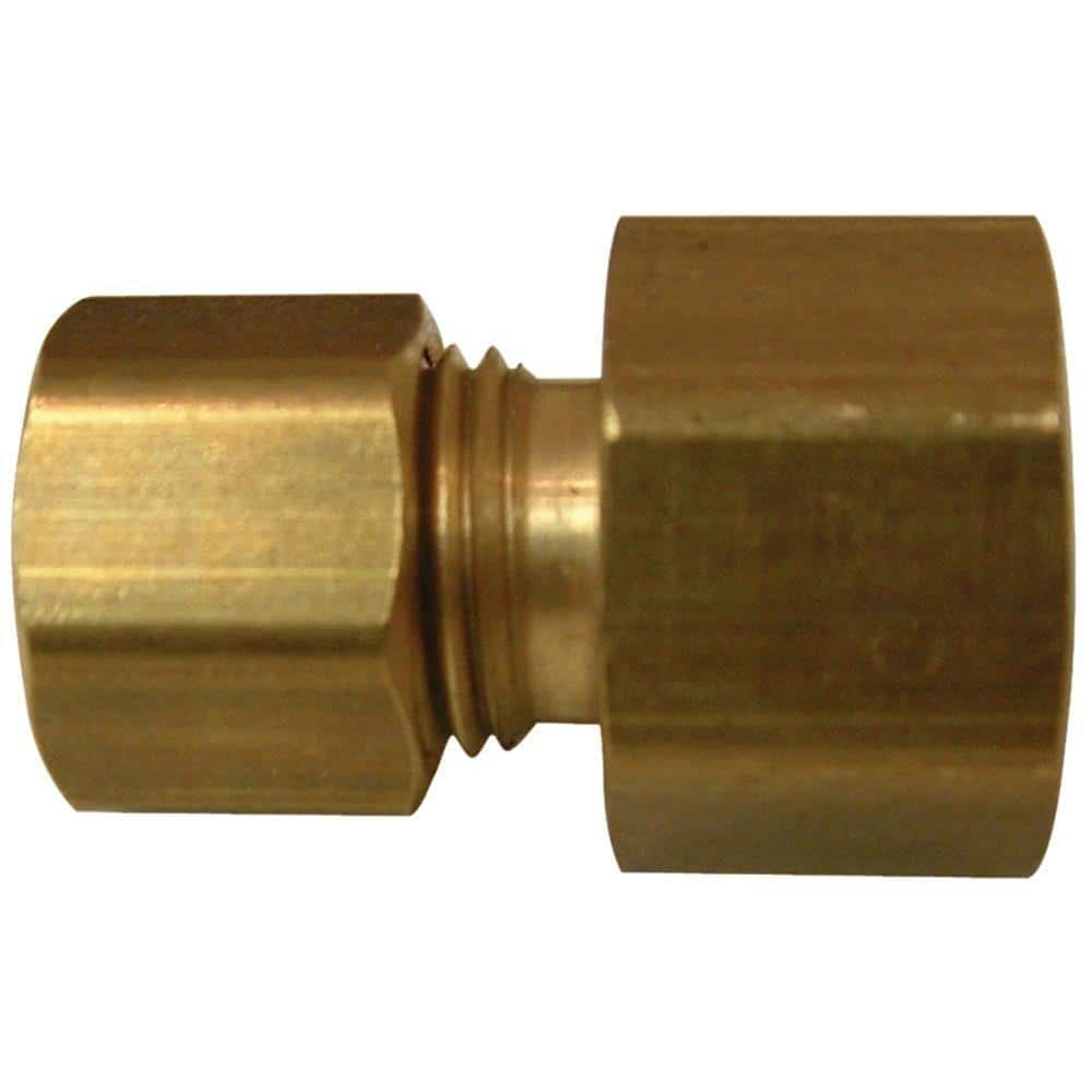 Everbilt 1/4 in. x 3/8 in. Lead-Free Brass Compression x Female Flare ...
