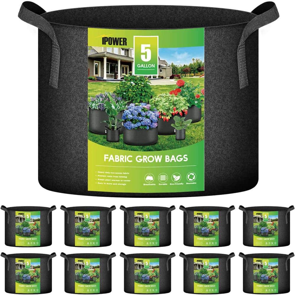 VIVOSUN 50-Pack Black-and-White Grow Bags for Plants for Seedlings and  Rooting