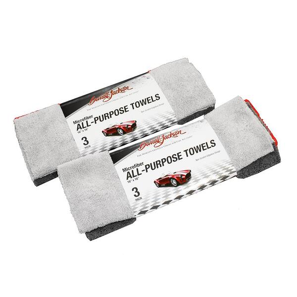 BARRETT-JACKSON All-Purpose Towel Kit Set of 2 Light in Gray/Dark Gray/Red (3-Pack)