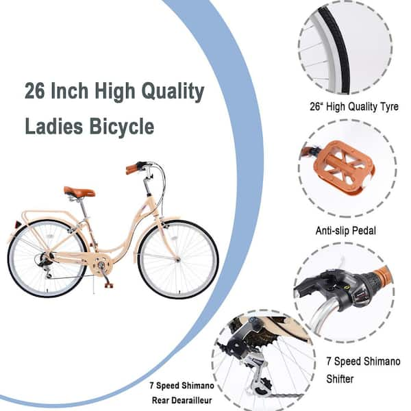 Rose gold ladies bike hot sale