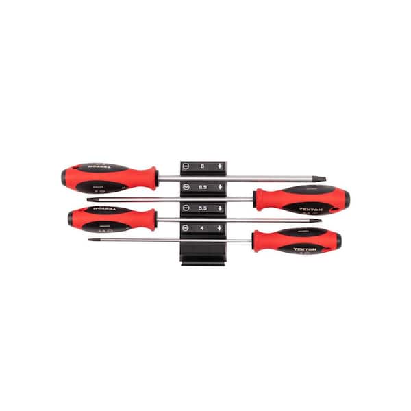 Slotted Screwdriver Set with Modular Organizers-8 Inch Shanks, 4-Piece (4-8 mm)