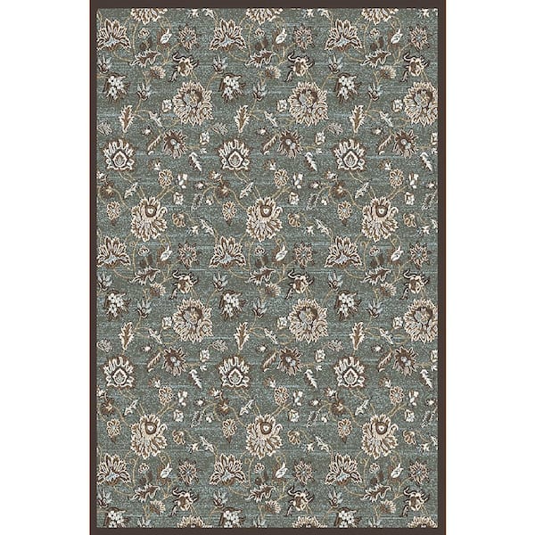 RADICI USA Pisa Light Green 8 ft. x 10 ft. Traditional Floral Area Rug