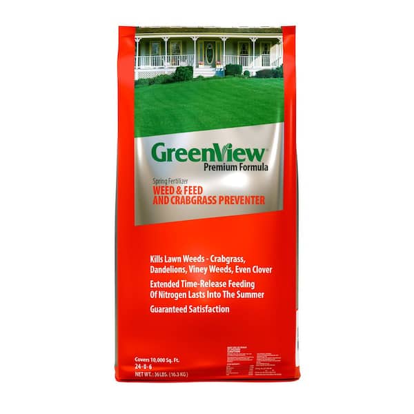 Premium Formula 36 lbs. Spring Fertilizer Weed and Feed and Crabgrass Preventer, 10,000 sq. ft. (24-0-6)