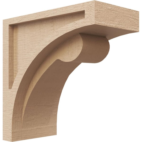 Ekena Millwork 5 in. x 10 in. x 10 in. Classic Viola Rough Cedar Woodgrain TimberThane Corbel, Primed Tan