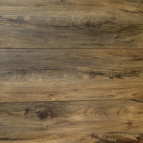 Take Home Sample - 9 in. W x 12 in. L x 8 mm T Rocky Mountain Oak Waterproof Click Locking Rigid Core Vinyl Plank