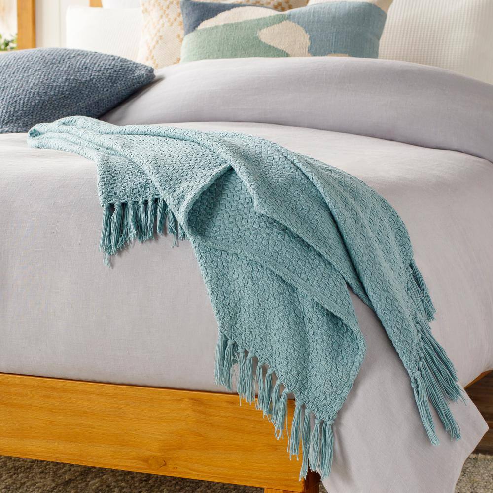 Artistic Weavers Baga Aqua Throw Blanket S00151045444 The Home Depot