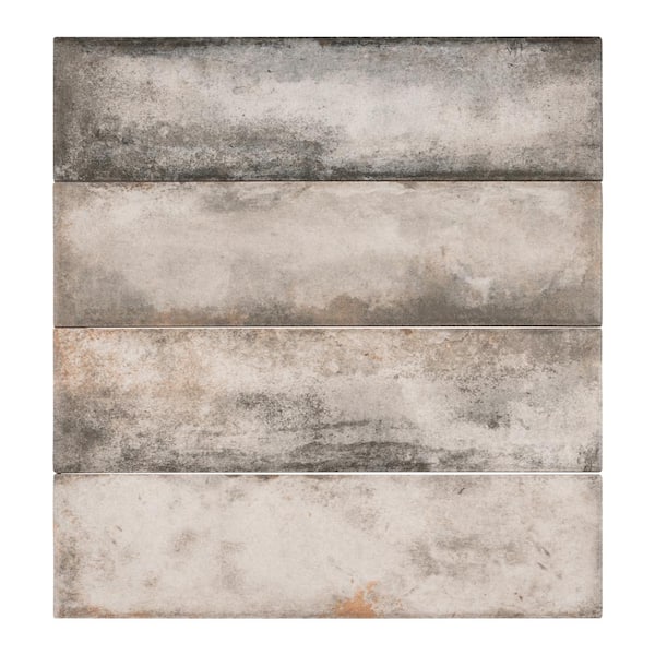 ANDOVA Lucian Clara Grey 3-in. x 11-in. Subway Stone Look Matte Porcelain Wall and Floor Tile (5.5 sq. ft./0.24 per case)