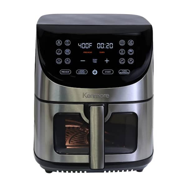 KENMORE 8 qt. Air Fryer, 1700W, 12 Cooking Presets, Digital Touch Screen, Stainless Steel