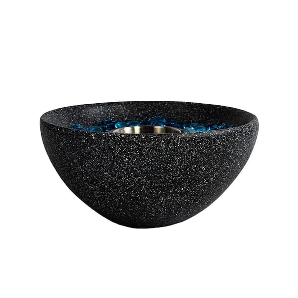 SUNRINX 5.12 in. Bowl Shaped Concrete Ethanol Outdoor and Indoor Tabletop Fireplace