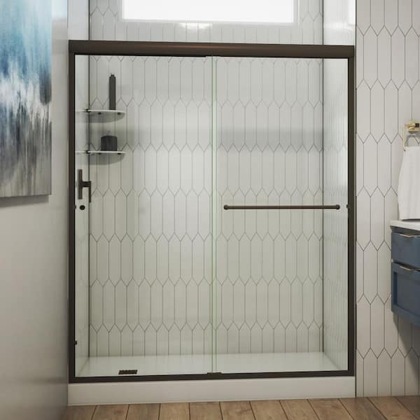 DreamLine Alliance Pro 56-60 in. x 70 3/8 in. Semi-Frameless Sliding Shower Door in Oil Rubbed Bronze Finish