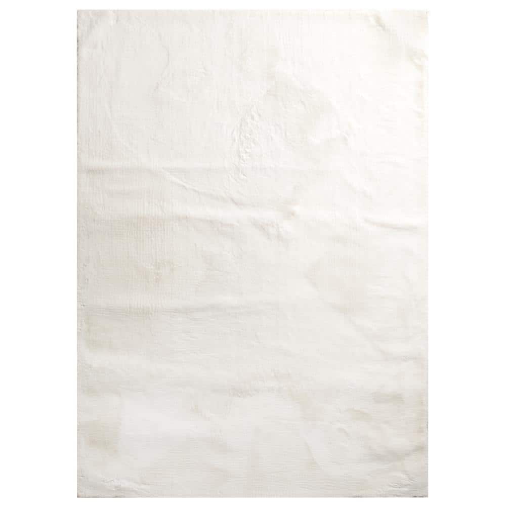 Piper Snow 3 ft. x 5 ft. Solid Polyester Area Rug price history on PriceWatchPro