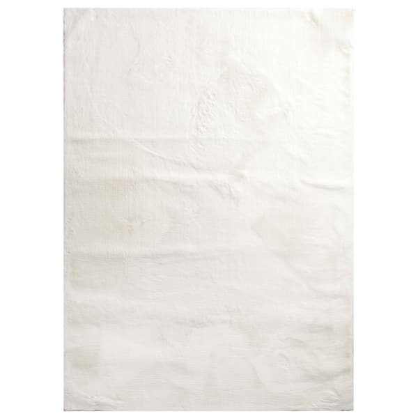Home Decorators Collection Piper Snow 5 ft. x 7 ft. Solid Polyester Area Rug