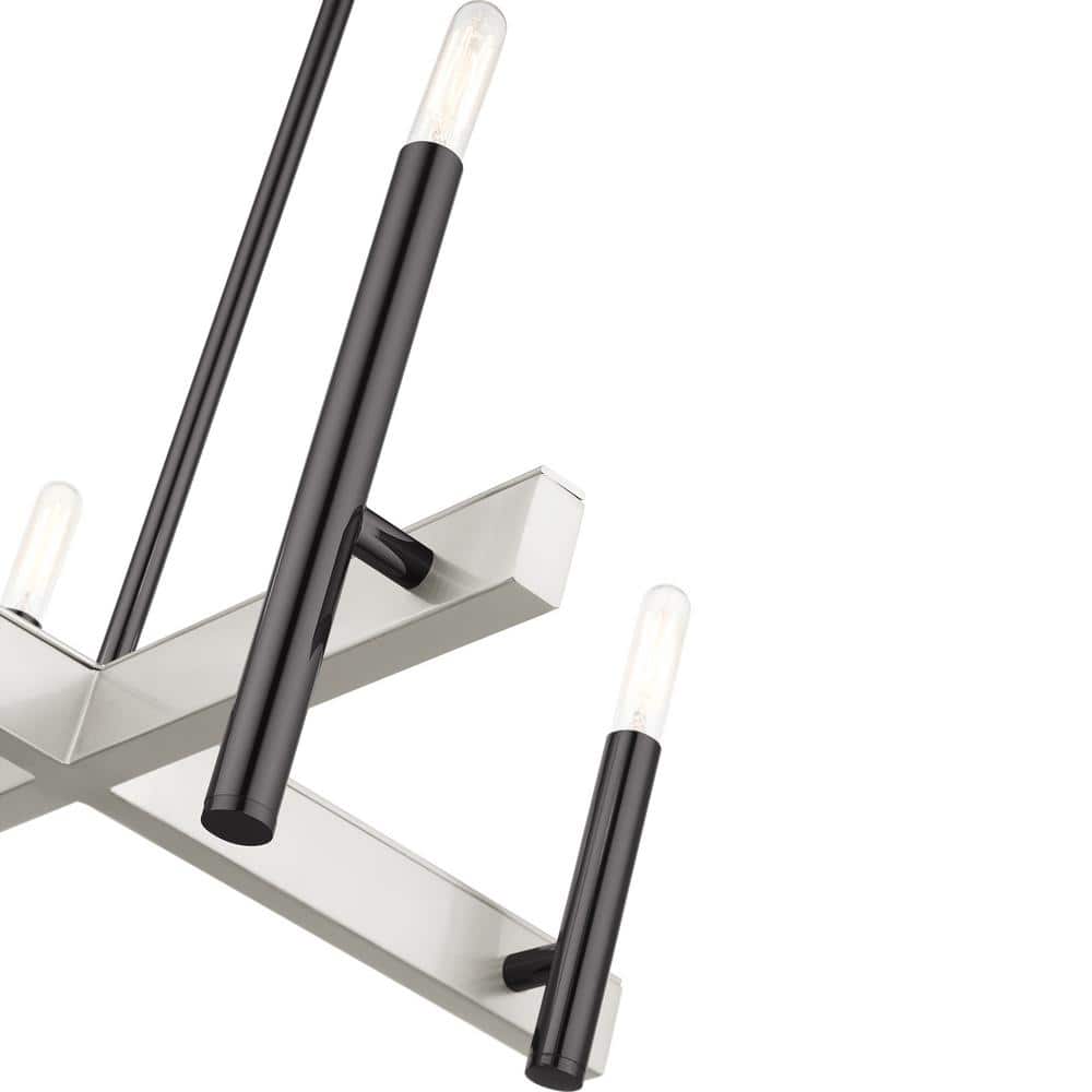 Denmark 4-Light Black Chrome Mini Chandelier