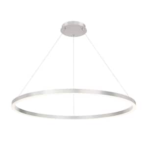 Spunto Collection 72-Watt Silver Integrated LED Chandelier