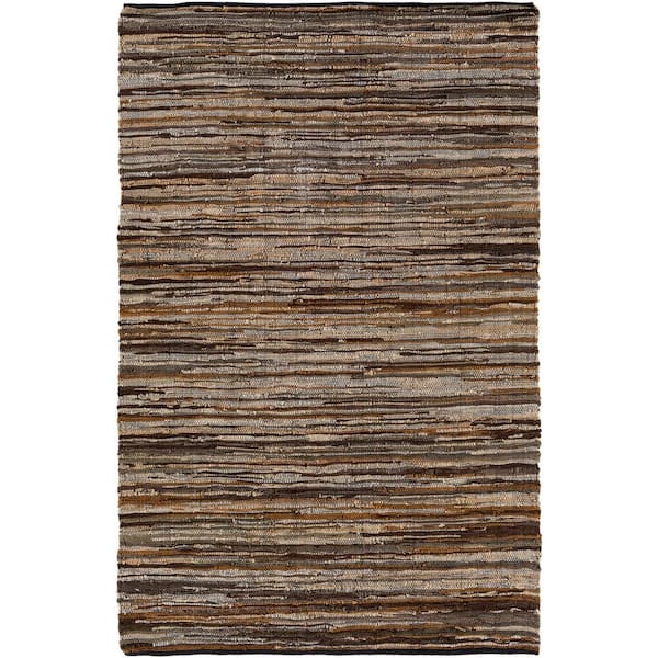 Livabliss Jeremias Dark Brown 5 ft. x 8 ft. Area Rug