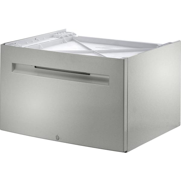Bosch 25 in. Laundry Pedestal in Silver with Storage Drawer for Dryer
