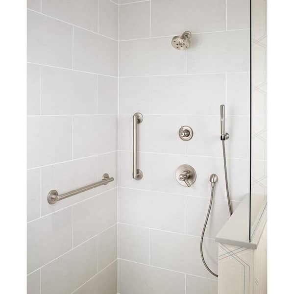 Contemporary 18 in. x 1-1/4 in. Concealed Screw  ADA Compliant  Bathroom Shower Grab Bar in Brilliance Stainless Steel