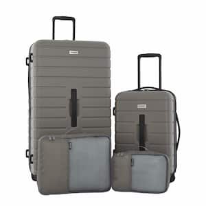 Wrangler Taupe 4-Piece Hard side Value Collection with 2-Packing Cubes and 360° Spinner Wheels Luggage Set